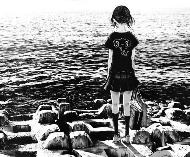 La chica a la orilla del mar