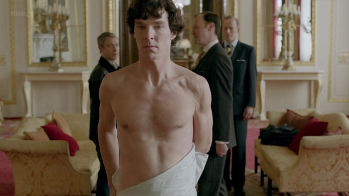 Holmes desnudo, una imagen poco habitual