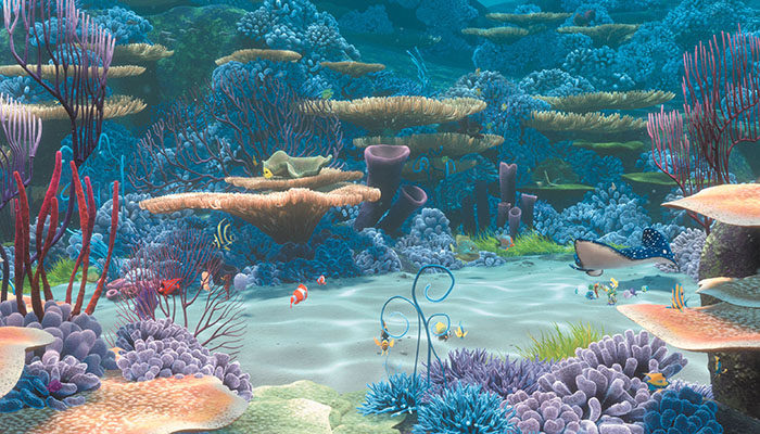 Paisajes de Buscando a Nemo