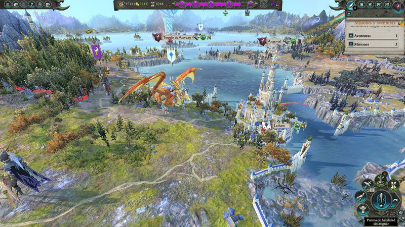 mapa de campaña de total war warhammer 2