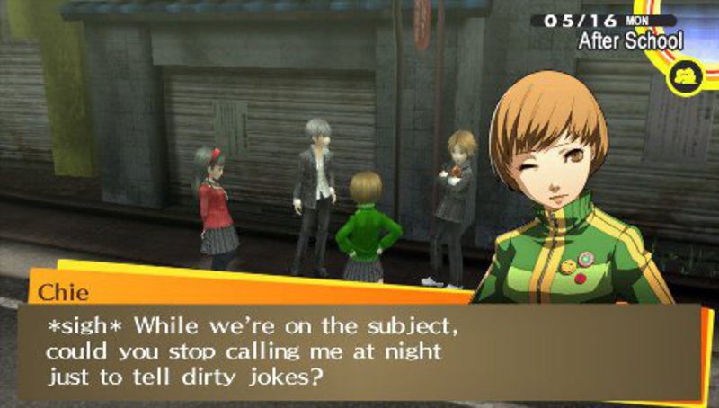 Escena en Persona 4 Golden