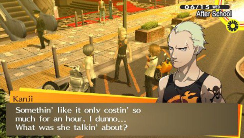 Escena en Persona 4 Golden