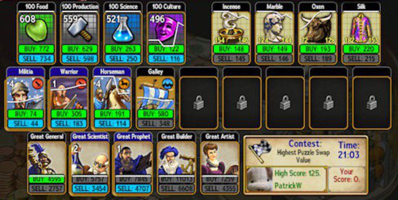 'CivWorld', algo de estrategia en un juego de puzzles para redes sociales