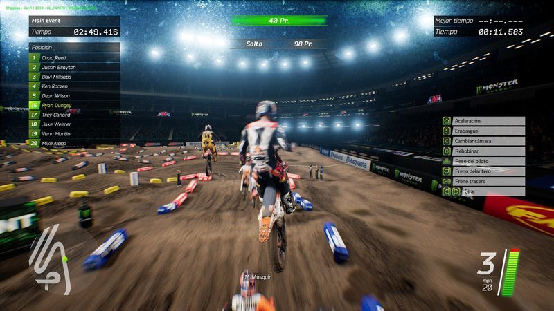 Saltos de espectáculo en el juego de motos