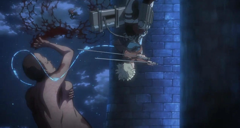 soldado luchando contra los titanes