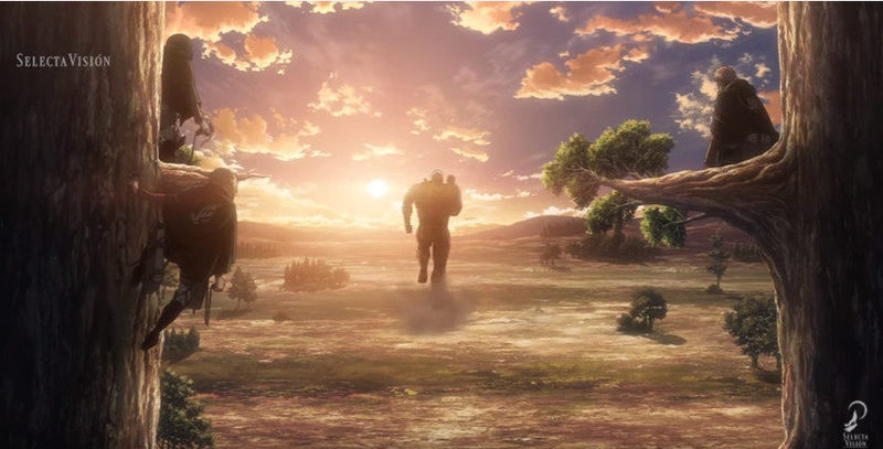 el titan acorazado huyendo