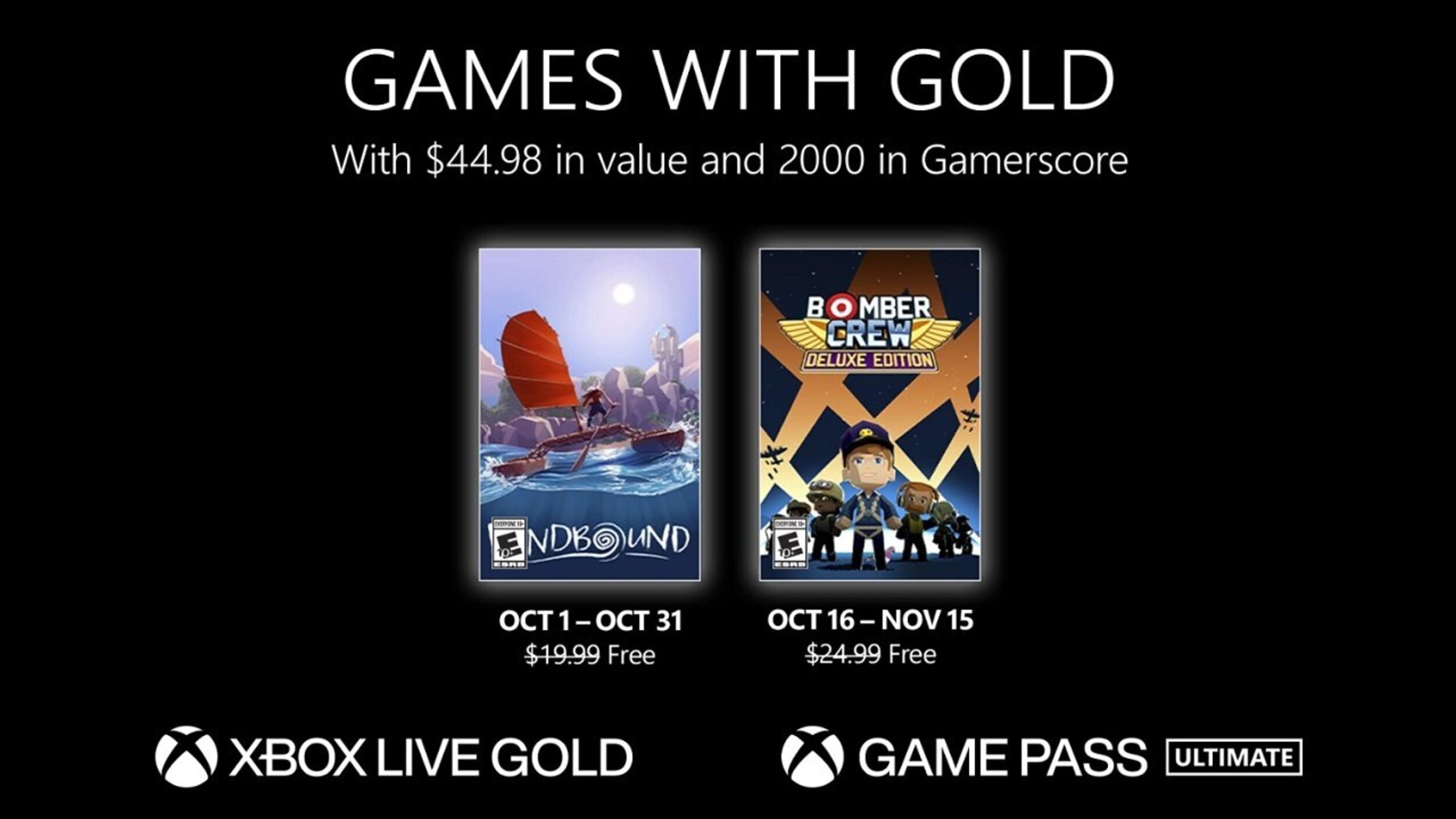 Games with Gold - Octubre de 2022