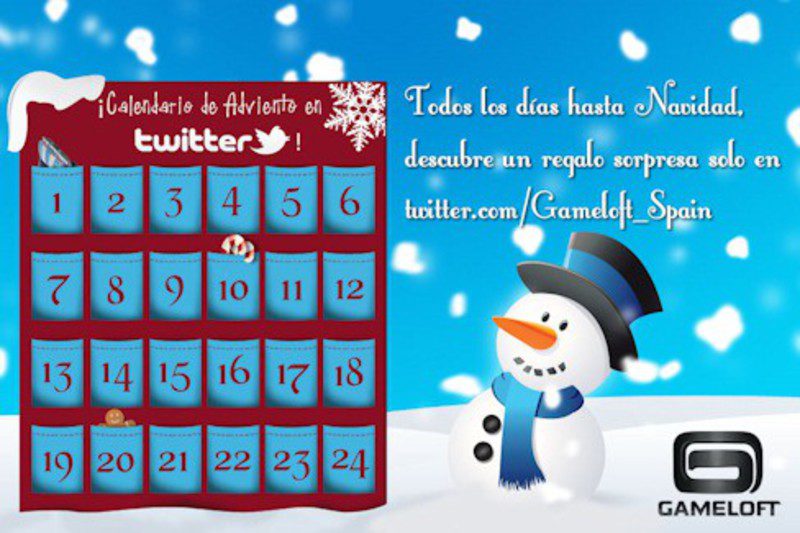 Calendario de adviento de Gameloft