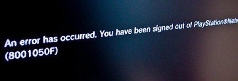 Mensaje de error PSN