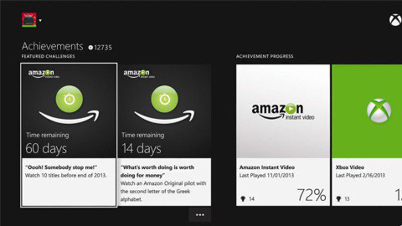 Xbox One también dará logros por ver películas