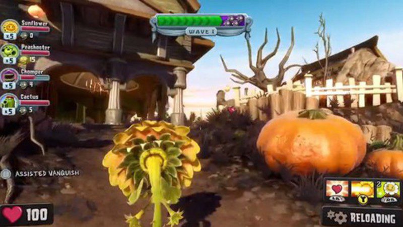 imagen ingame de Plants vs Zombies 