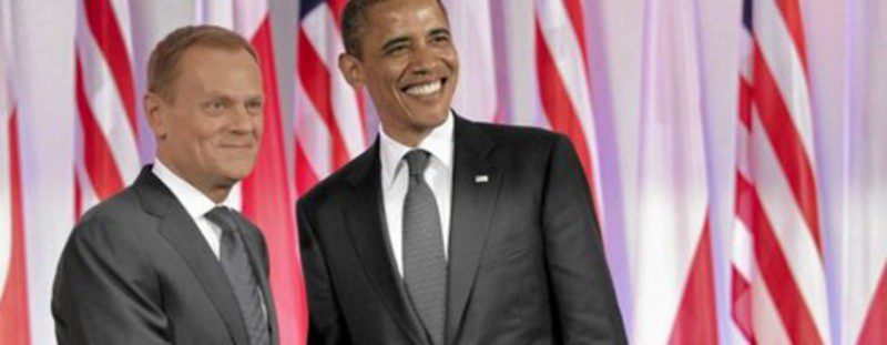 Obama durante su visita a Polonia