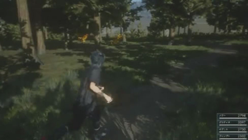 Noctis explorando el mapa de Duscae