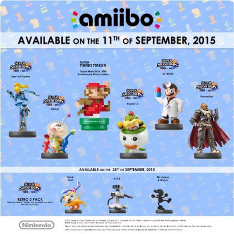 Las nueva oleadas amiibo ya tienen fecha y algunas llegarán en packs de 3 a Norteamérica