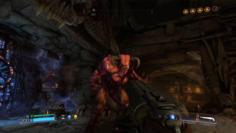 Captura de 'DOOM' en su modo campaña.