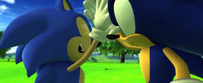 Classic Sonic and Modern Sonic