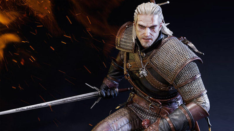 Detalle de la estatua de 'The Witcher 3'