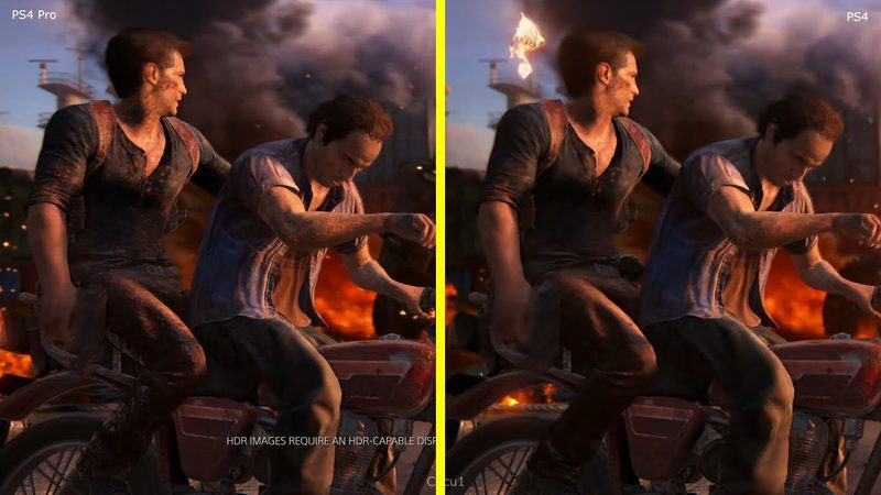 Comparativa en Uncharted 4