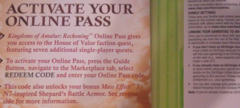 'Kingdoms of Amalur: Reckoning' tendrá un pase online para desbloquear siete misiones