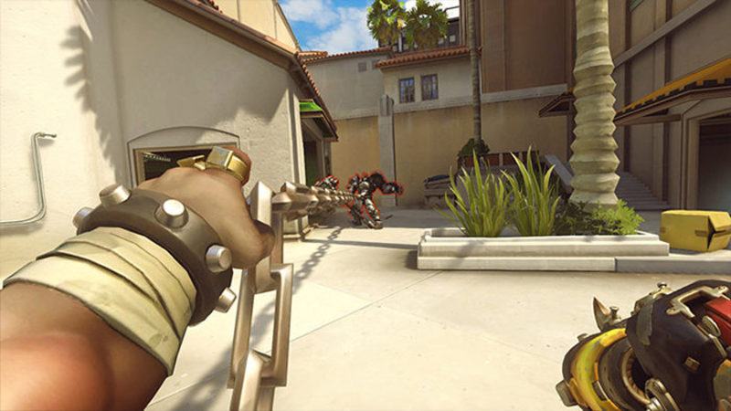 Roadhog enganchando a Reinhardt