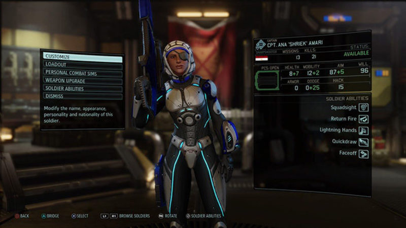 Ana Amari recreada en 'XCOM 2'