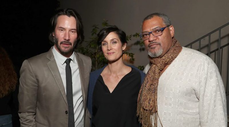 Keanu Reves y Laurence Fishburne