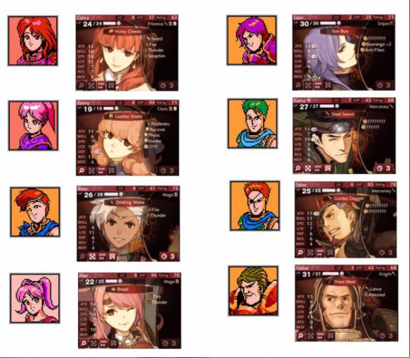 Fire Emblem Echoes personajes