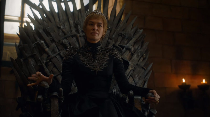 Cersei en el trono de hierro