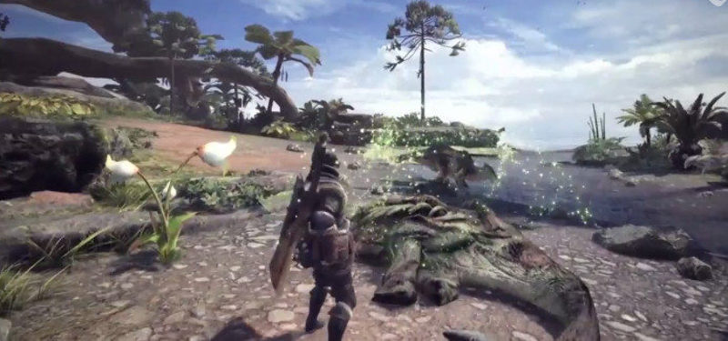 captura del video de monster hunter world