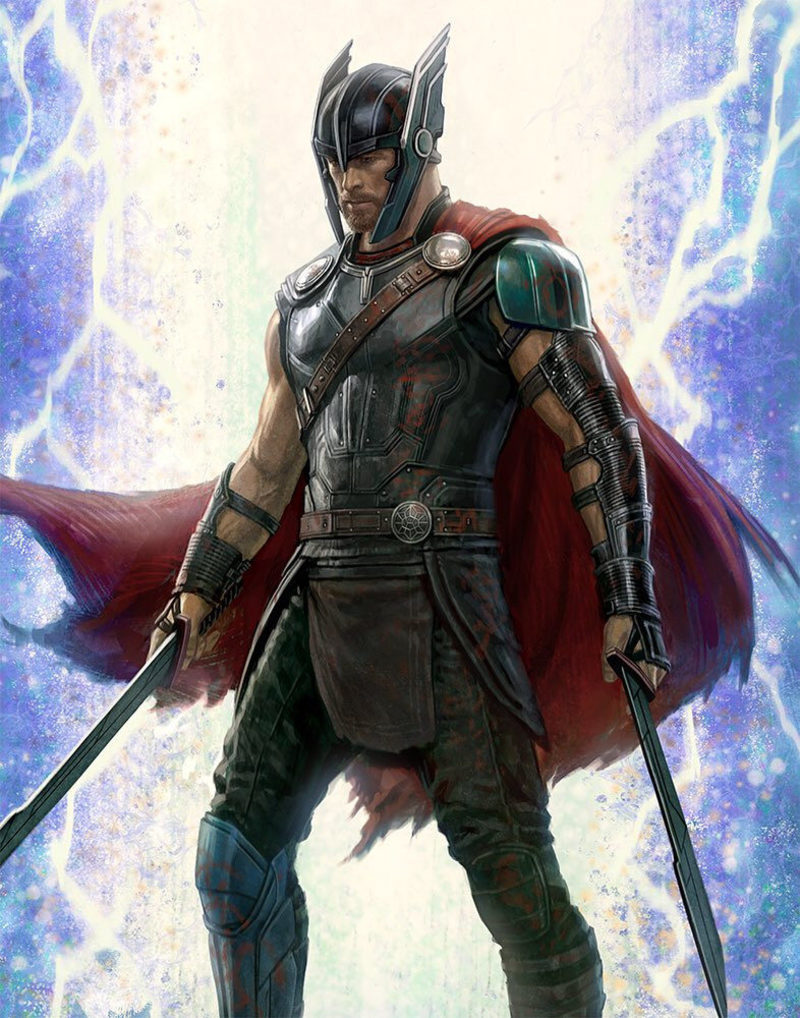 concept art de thor en ragnarok