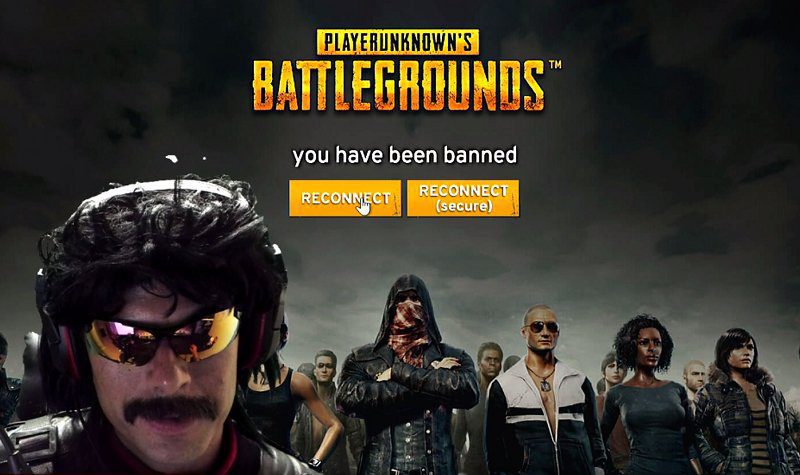 Dr Disrispect en el momento del ban