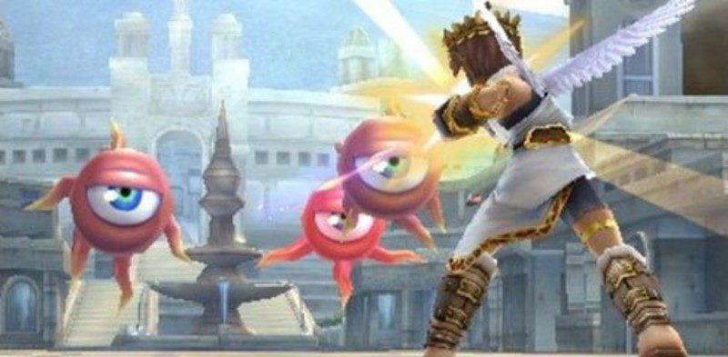 Kid Icarus contra los ojos voladores