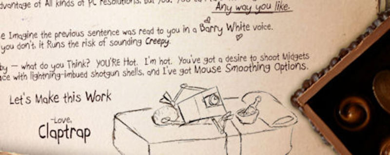 La carta de Claptrap, mucho amore