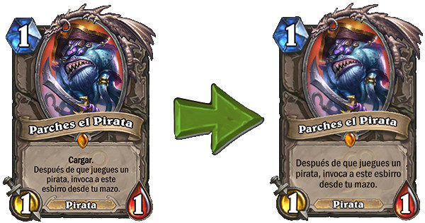 Parches el pirata hearthstone