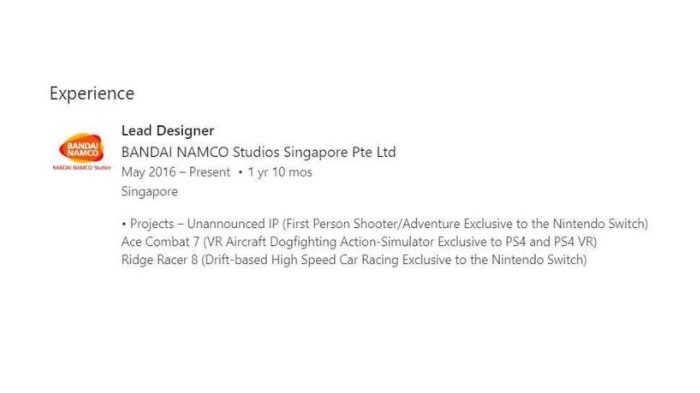 Ridge Racer 8 filtrado exclusivo Nintendo Switch, Zonared