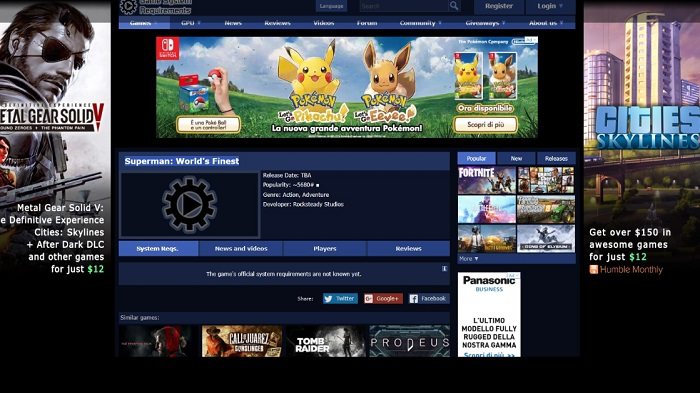Superman: World's Finest, nuevo juego de Rocksteady según este listado, Zonared
