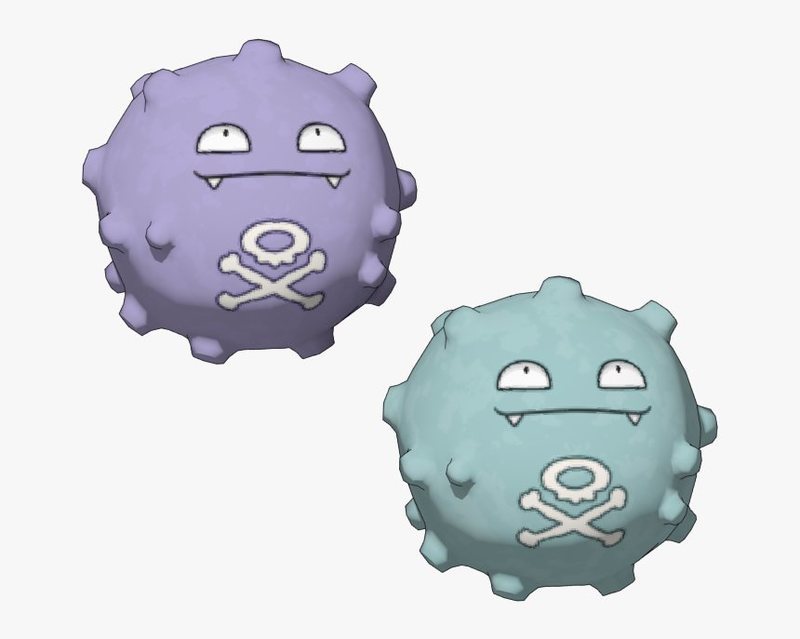 Koffing mejora su forma variocolor