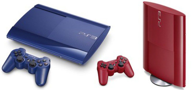 ps3 super slim azul rojo