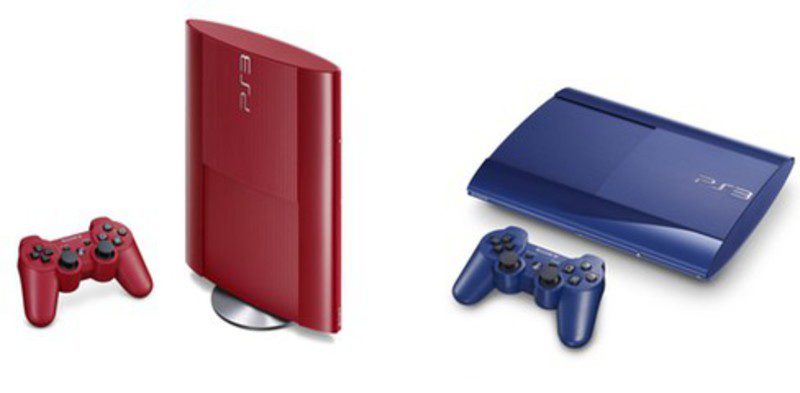 ps3 slim rojo azul