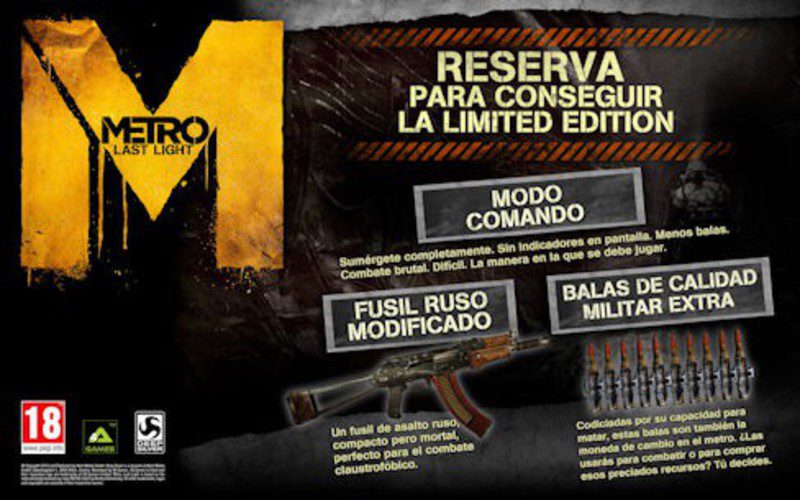 Deep Silver anuncia los contenidos de la campaña de reserva de 'Metro Last Light'