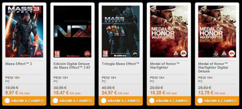 Electronic Arts rebaja sus juegos de Origin momentáneamente