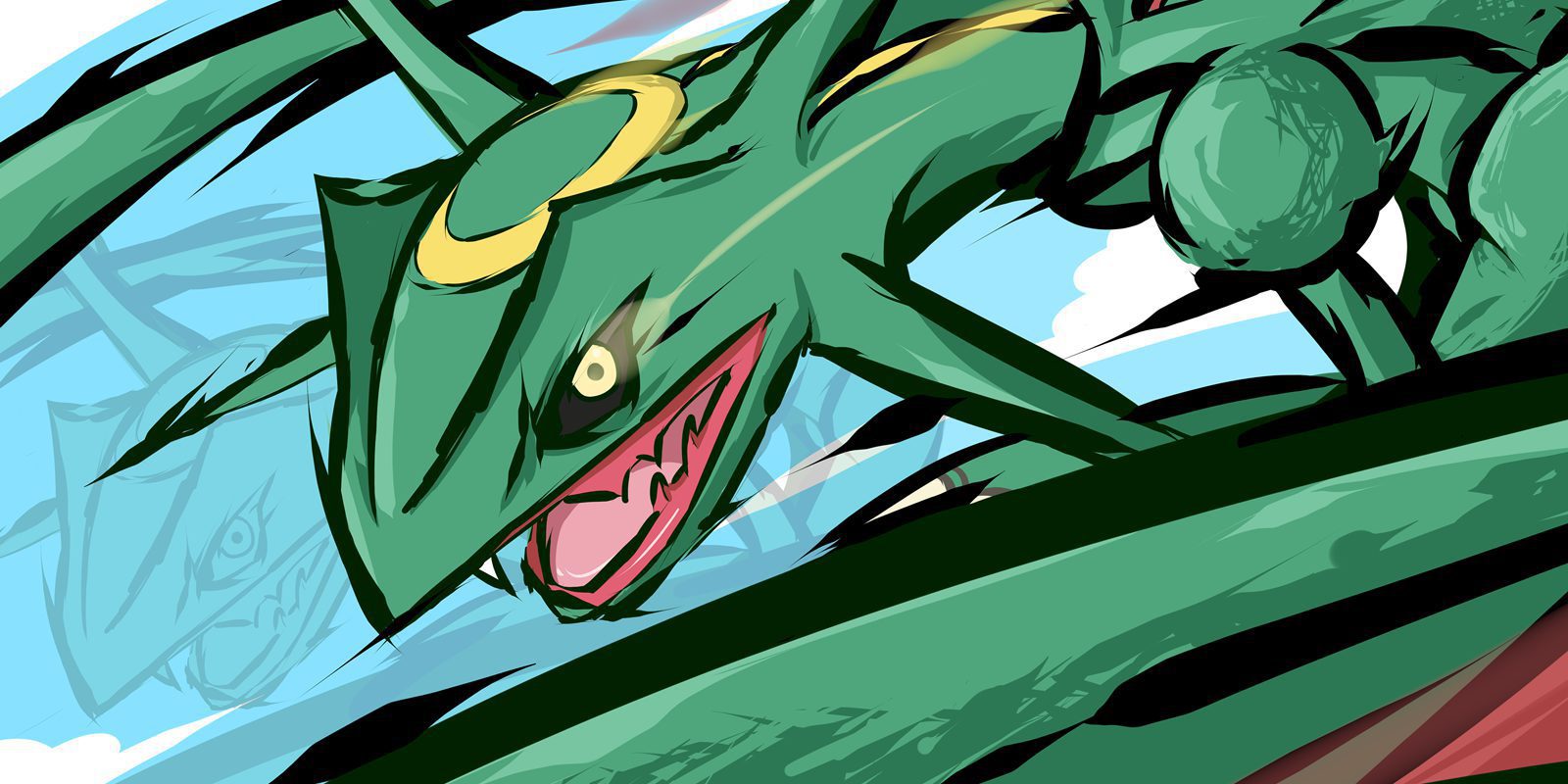El Pokémon Rayquaza variocolor será repartido en Japón con un impresionante moveset