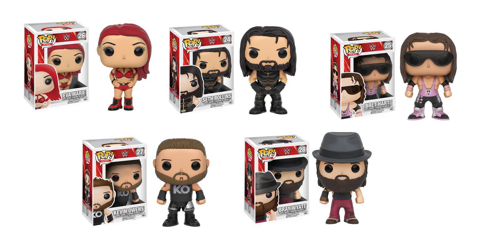 Se avecinan Funko Pop! de Seth Rollins, Kevin Owens y más luchadores de la WWE
