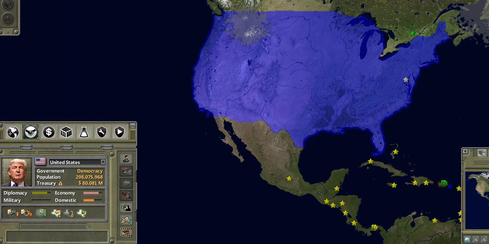 'Trump Rising' es un DLC para 'Supreme Ruler Ultimate' que permite imaginar un mundo con él de presidente