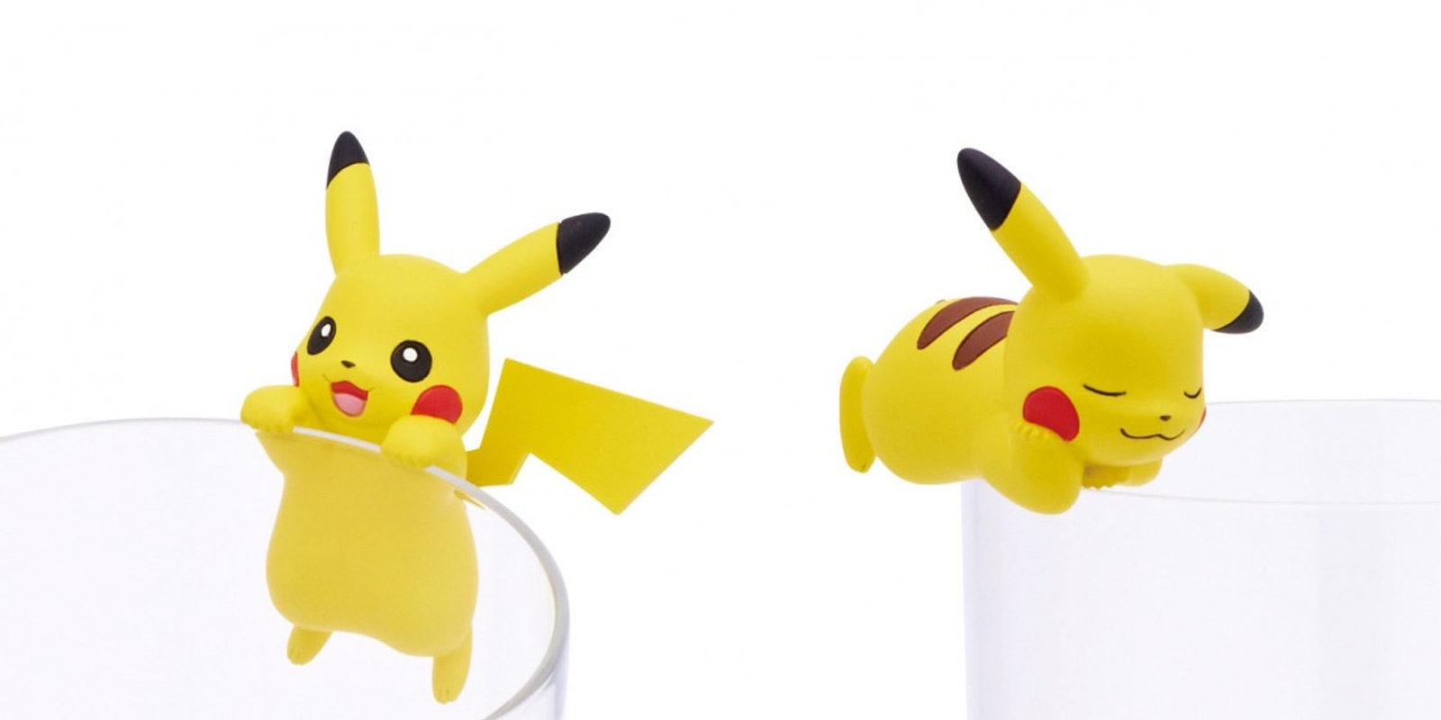 Pikachu protagoniza una serie de simpáticas figuras que se colocan sobre el vaso