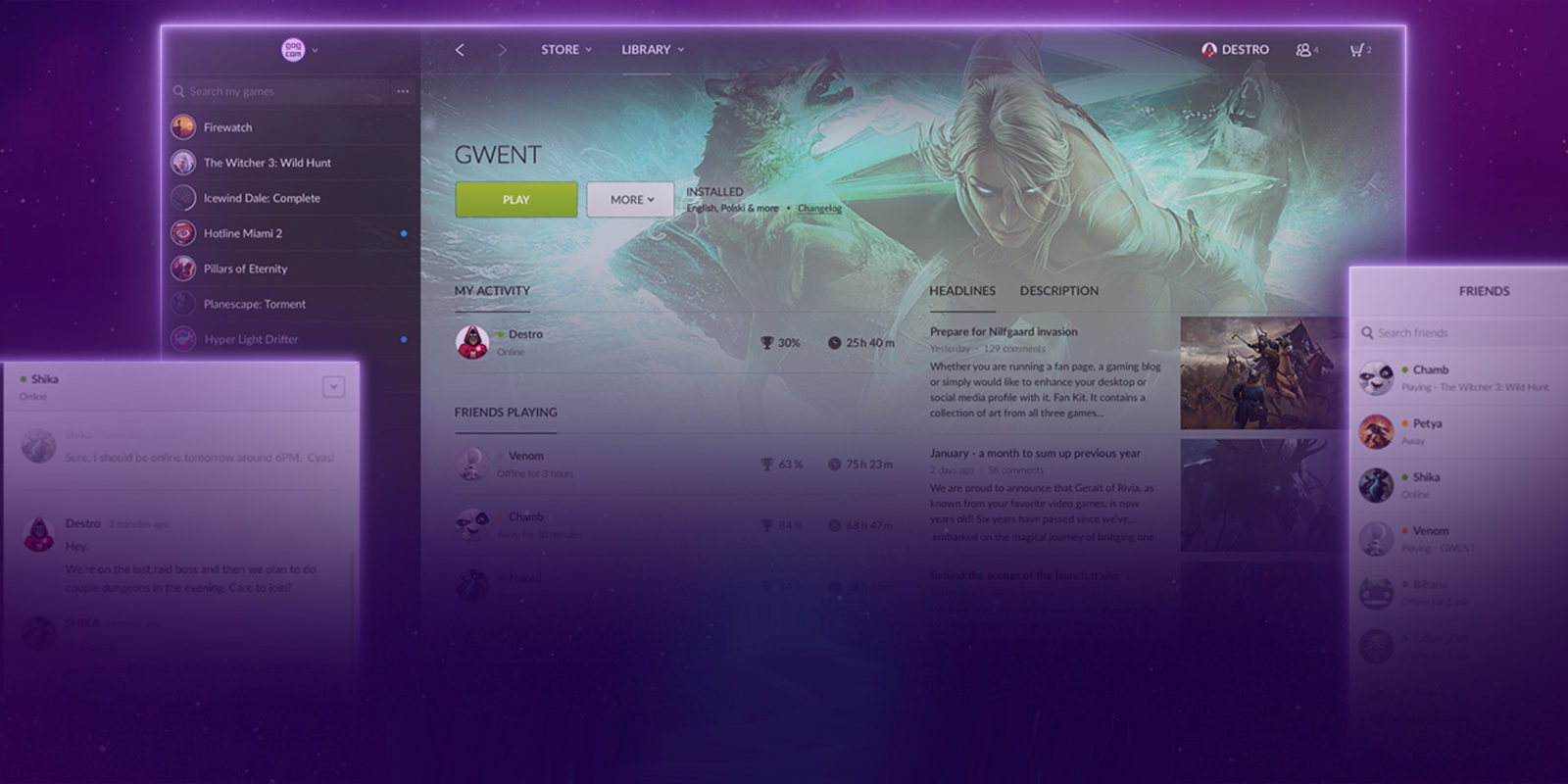 GOG Galaxy sale de su fase beta con esta actualización