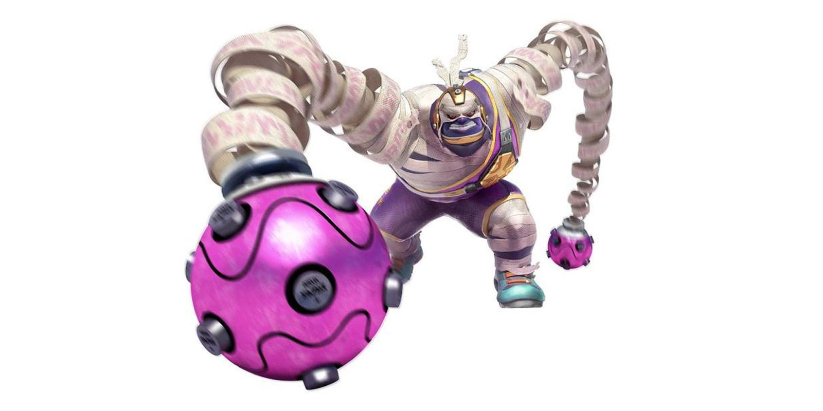'Arms' muestra el arma de Master Mummy y su traje alternativo