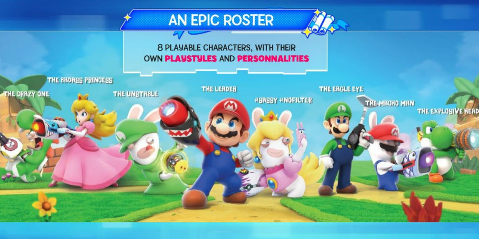'Mario + Rabbids Kingdom Battle' tendrá combates con armas, durará 20 horas