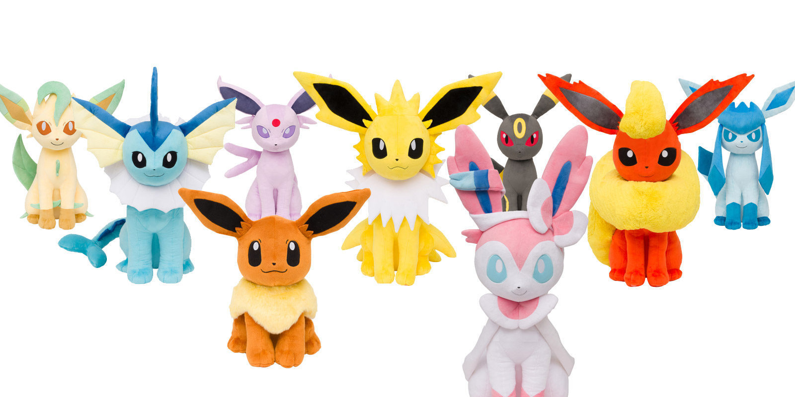 Estos peluches de las Eeveeluciones Pokémon a tamaño real tienen precios prohibitivos