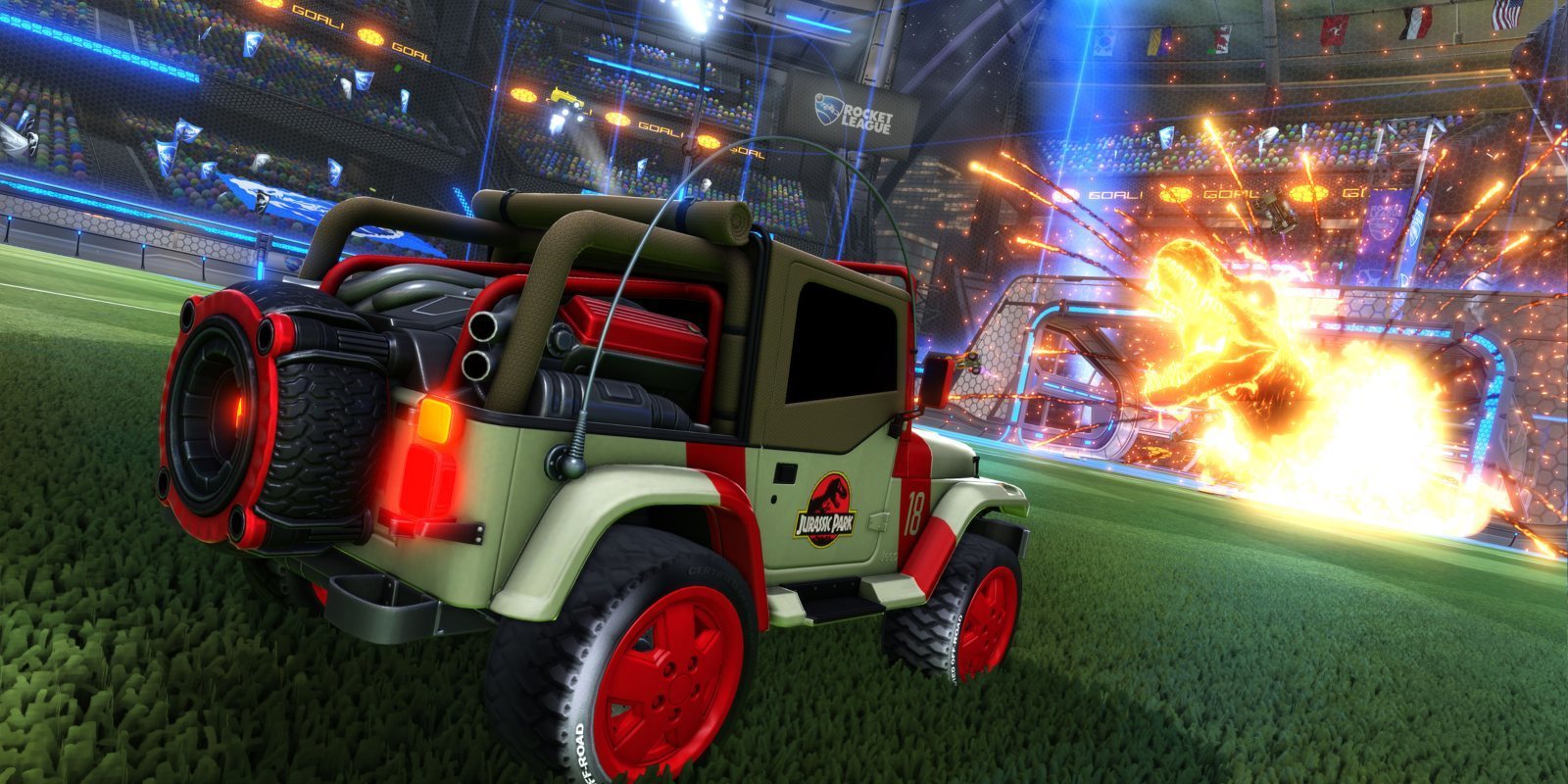 'Rocket League' recibirá coches y objetos varios de 'Jurassic World'